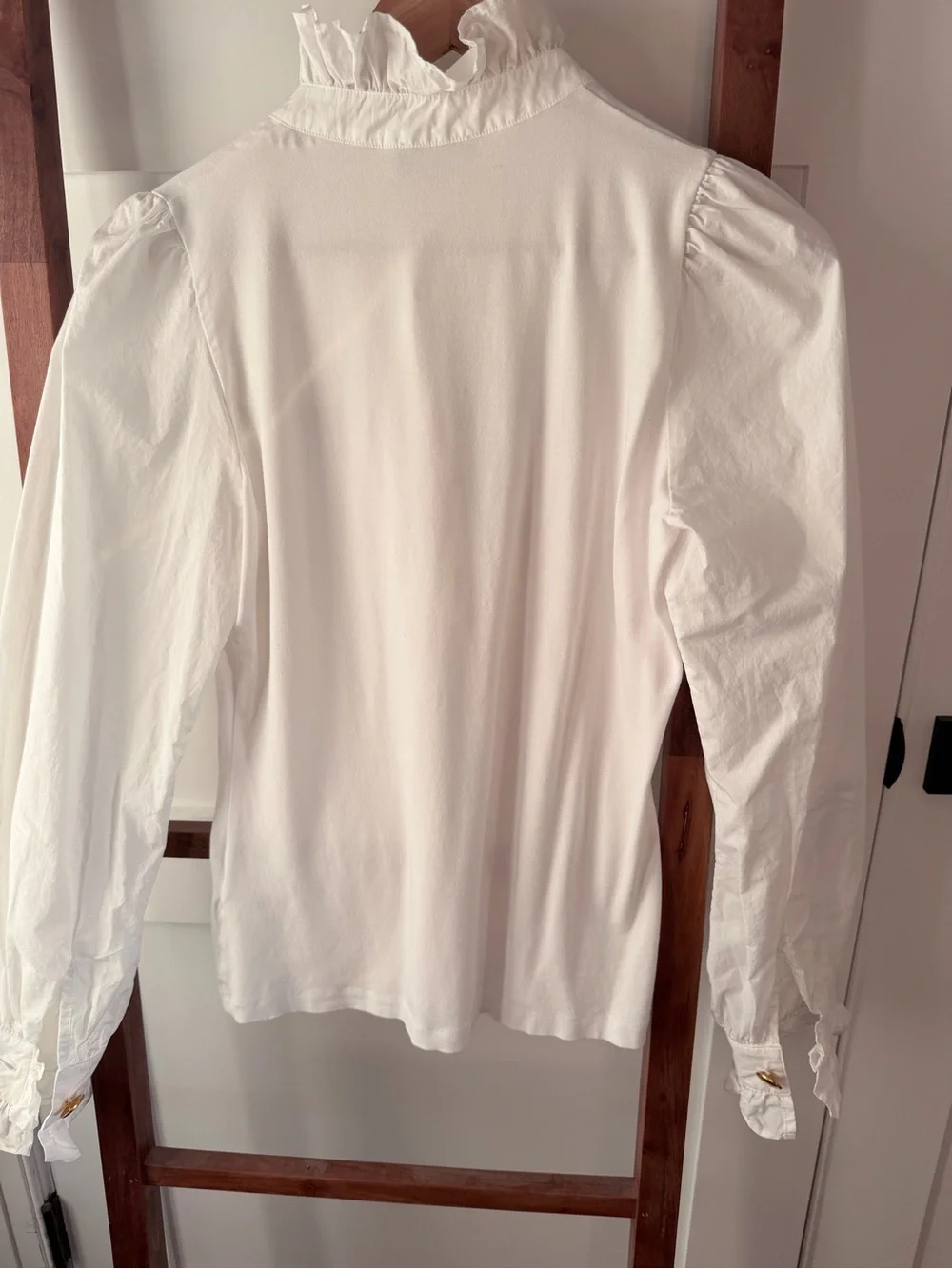 ME+EM White Ruffle-Collar Long Sleeve Blouse - Picture 4 of 6